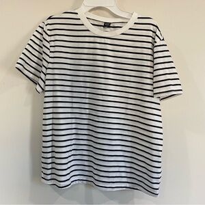 Casual Striped Black and White Men's Shirt
